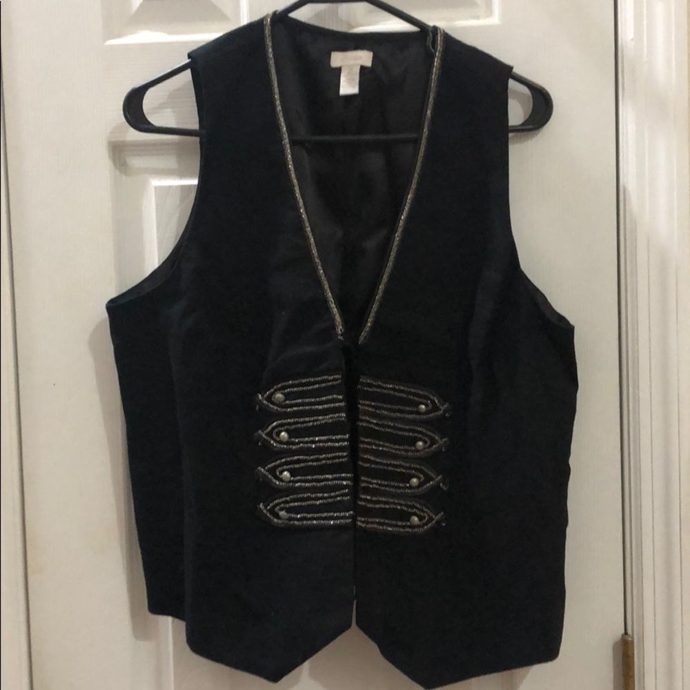 Chico’s black linen vest.